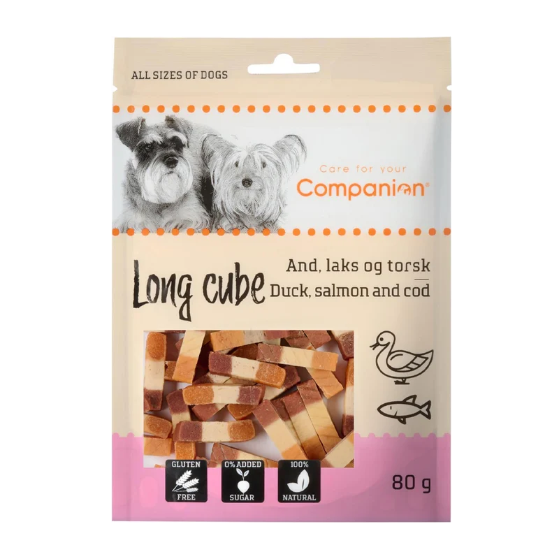 Companion Long Cube anka, lax & torsk - 80 G