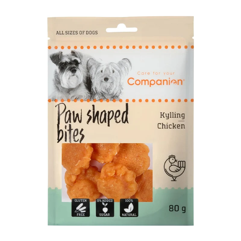Companion Paw Shape Bites Kyckling - 80 G