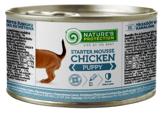 Nature's Protection Starter Mousse kyckling 200 g för valpar