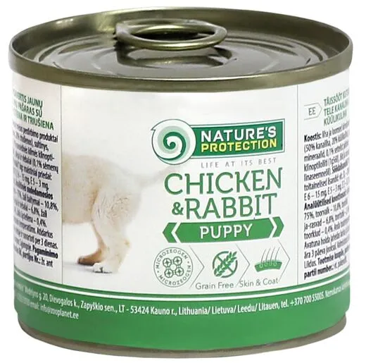 Nature's Protection Puppy Kyckling & Kanin 200 g för hundar