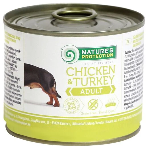 Nature's Protection adult kyckling & kalkon för hund 200 g