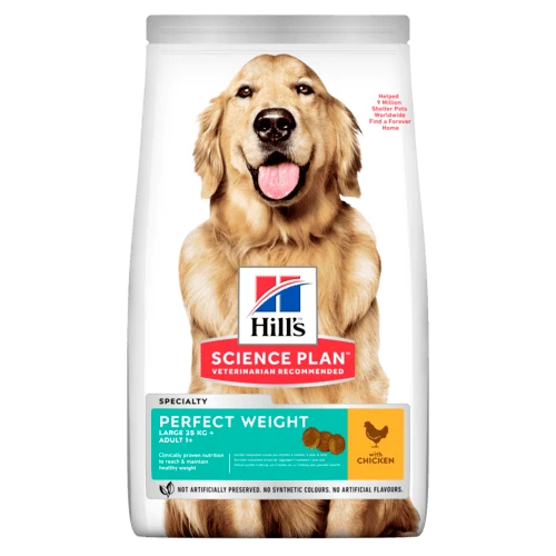 Hill's Science Plan Perfect Weight Large Adult hundfoder med kyckling 12 kg