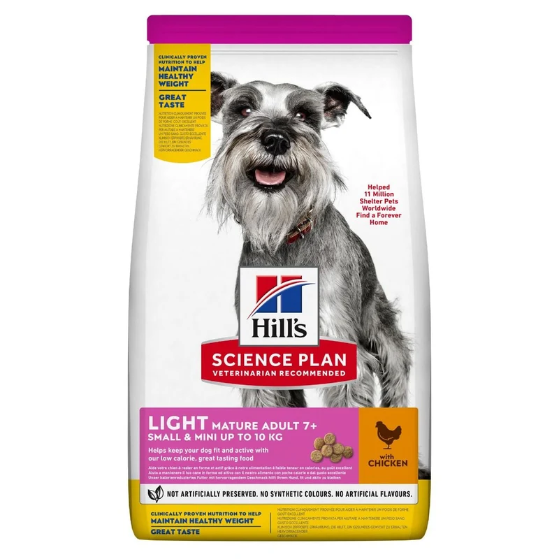Hill's Science Plan Light Small & Mini Adult 7+ hundfoder med kyckling 2,5 kg