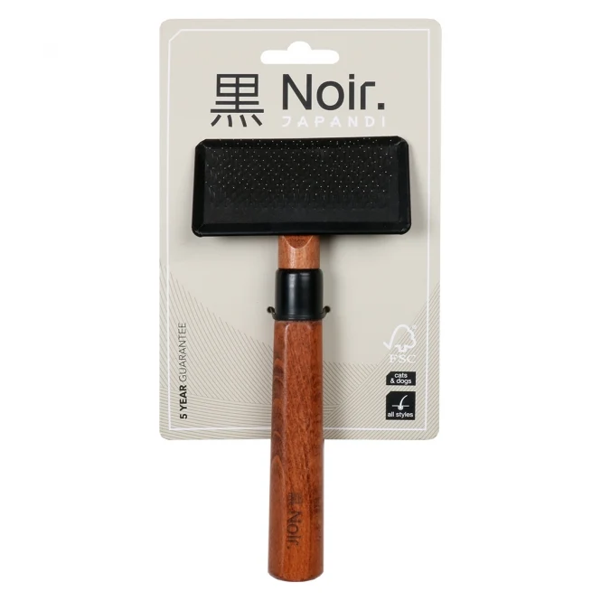 EBI Noir Japandi Slicker-Bürste - M - 18 x 9 x 3cm