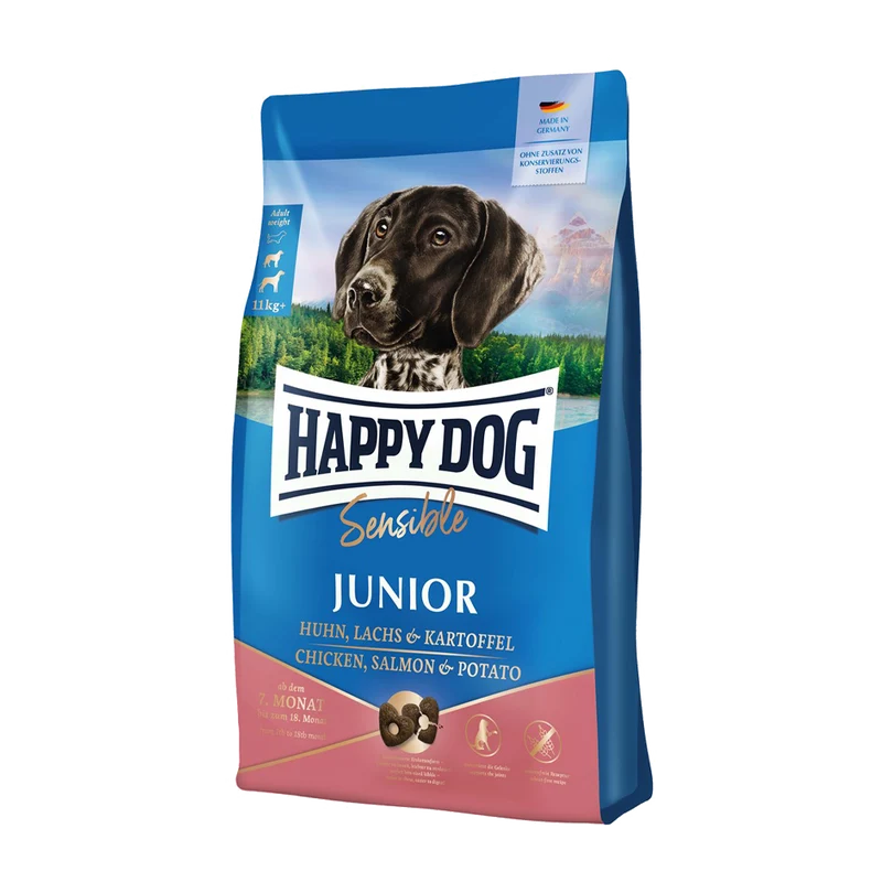 Happy Dog Sens. Junior Salmon/Potato - 10 KG
