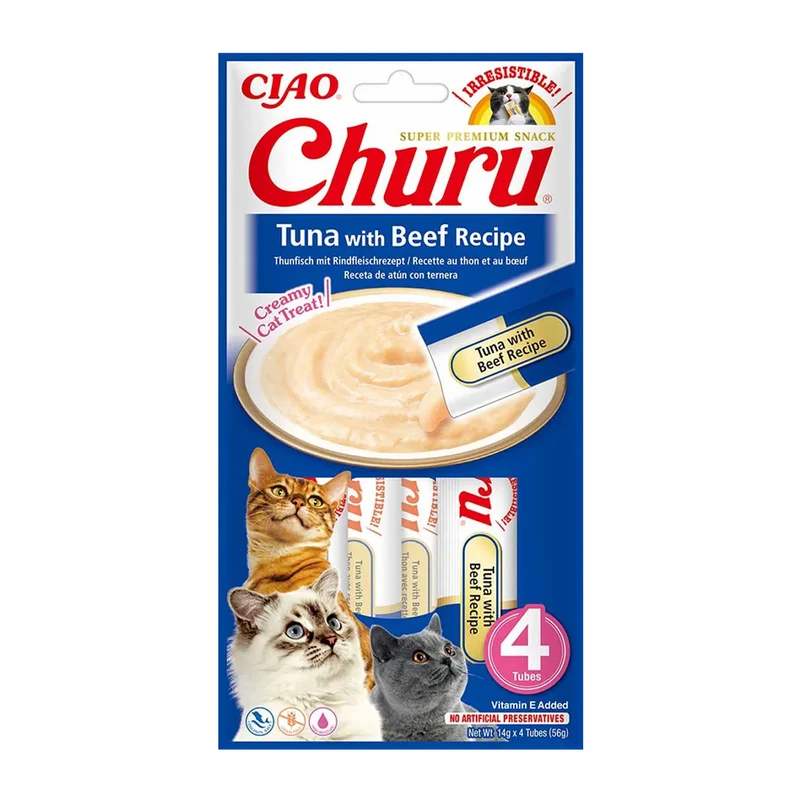 Churu Cat Tonfisk & Nötkött -4 ST