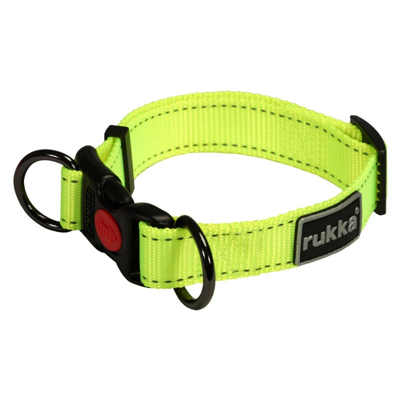 Rukka Bliss Neon halsband gul S för hundar