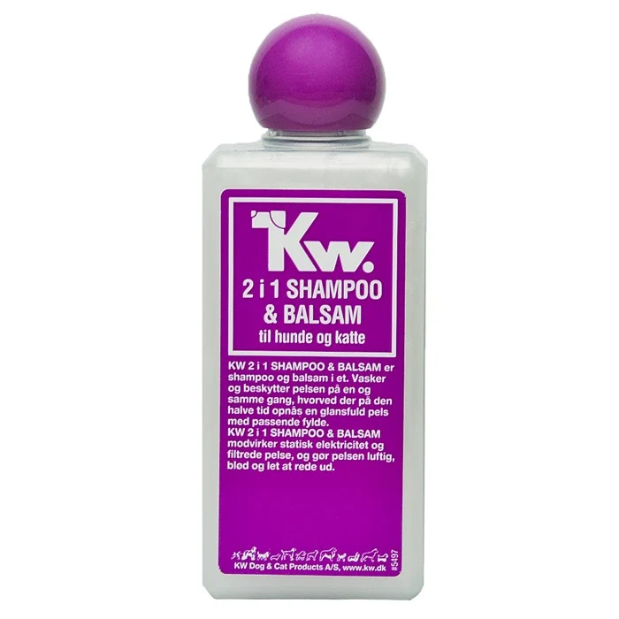 KW 2 in 1 schampo & balsam för hundar och katter