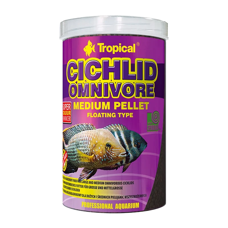 Tropical Cicklid Omnivore Medium Pellet - 360 G