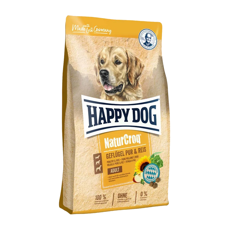 Happy Dog Naturcroq Fågel/Ris - 11 KG