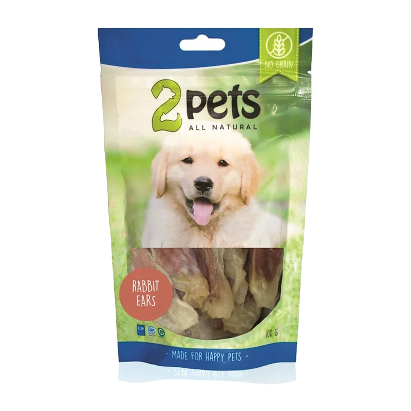 2Pets Hundsnack Kaninöron - 100 G