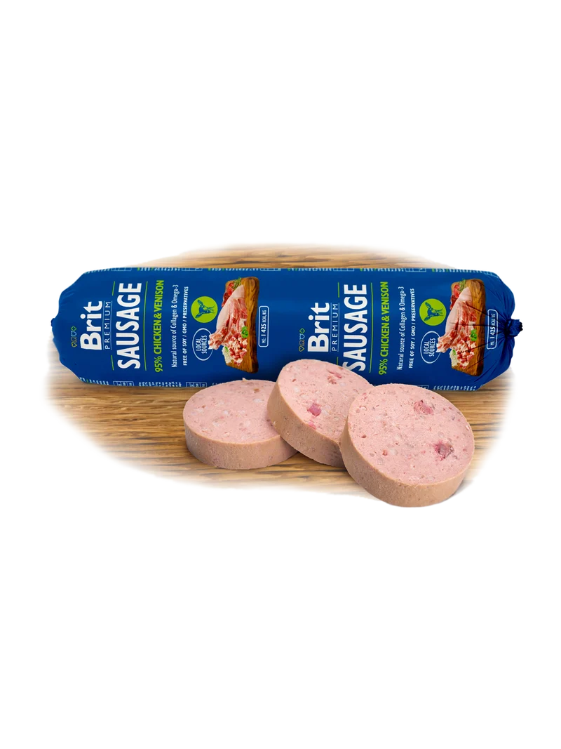 Brit Premium Sausage Chicken & Venison Hund 800 g