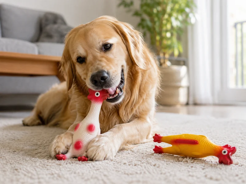 Latexkyckling för hund