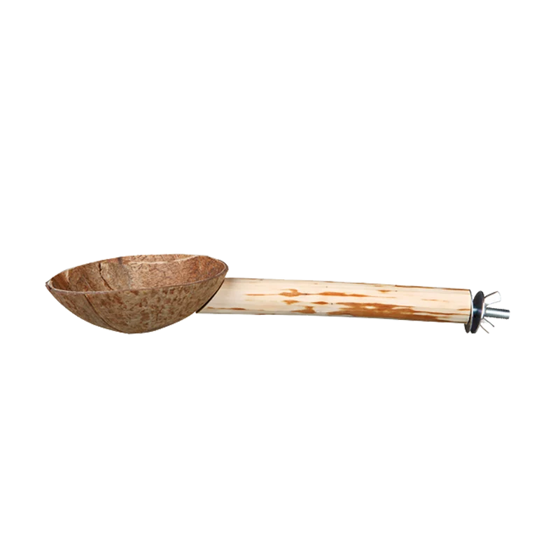 Sittpinne med Foderkopp Bambu/kokos - 25 Cm