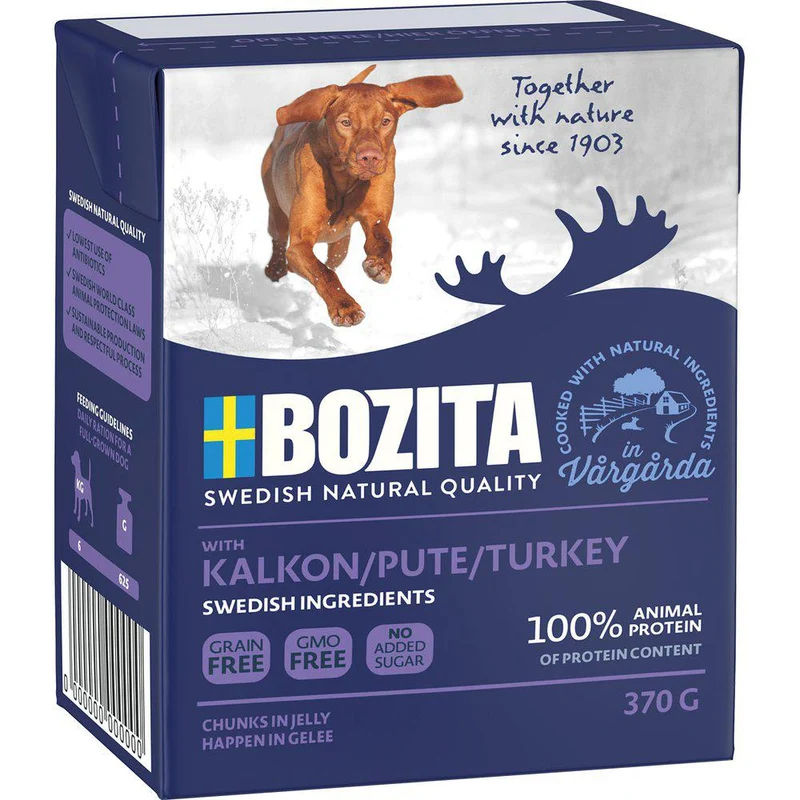 Bozita Kalkonbitar i gelé 370 g för hundar