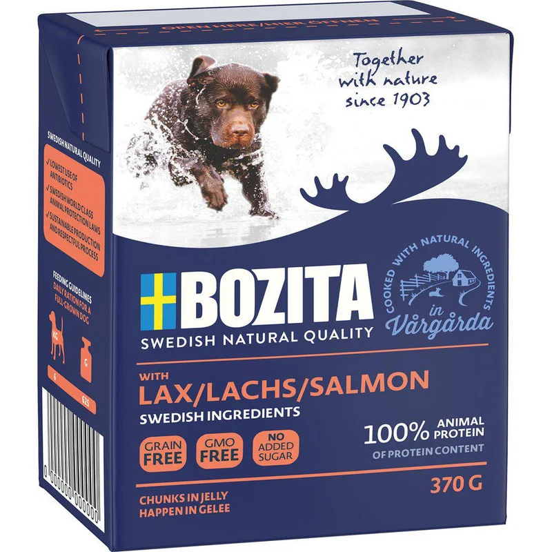 Bozita Laxbitar i Gelé för Hundar 370 g