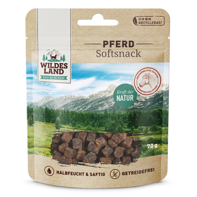 Wildes Land Softsnack Pferd 70g