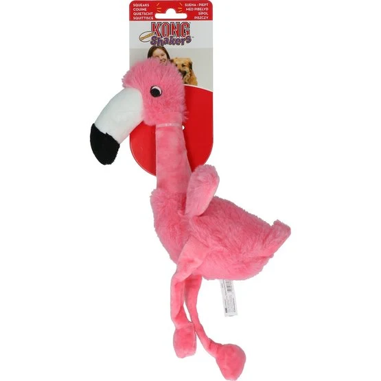 KONG Shakers Honkers flamingo S för hundar