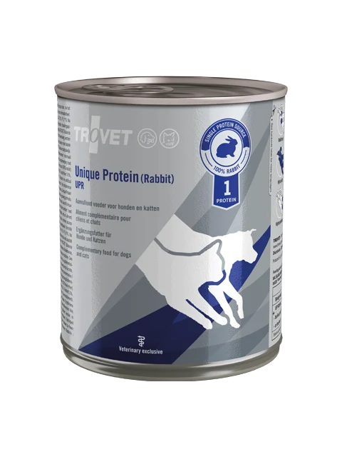 Trovet Unique Protein UPR kanin för katter och hundar 800 g