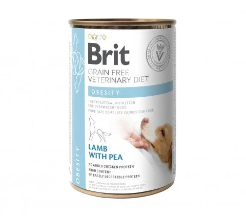 Brit Veterinary Diet Obesity Lamb with Pea för hundar 6 x 400 g