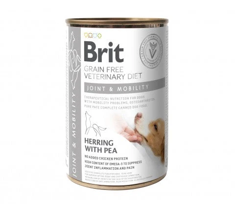 Brit Veterinary Diet Joint & Mobility Herring with Pea för hundar 6 x 400 g