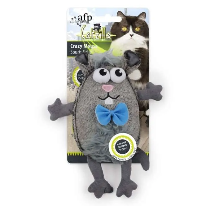 All for Paws Catzilla Crazy Mouse extra großes Katzenspielzeug