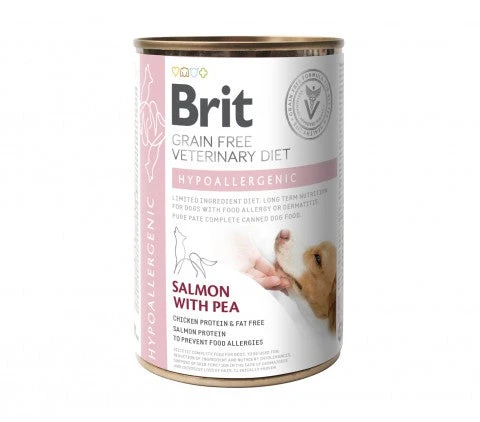 Brit Veterinary Diet Hypoallergenic Salmon with Pea för hundar 6 x 400 g