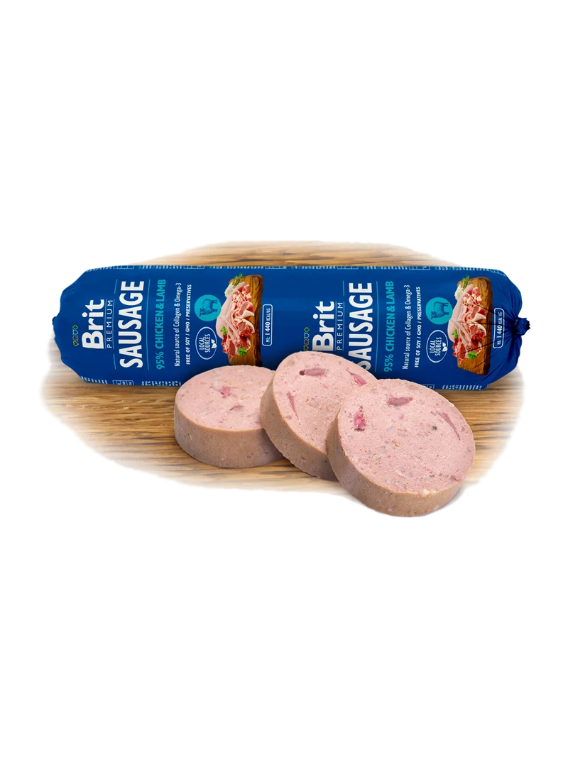 Brit Premium Korv Kyckling & Lamm för Hundar 800 g