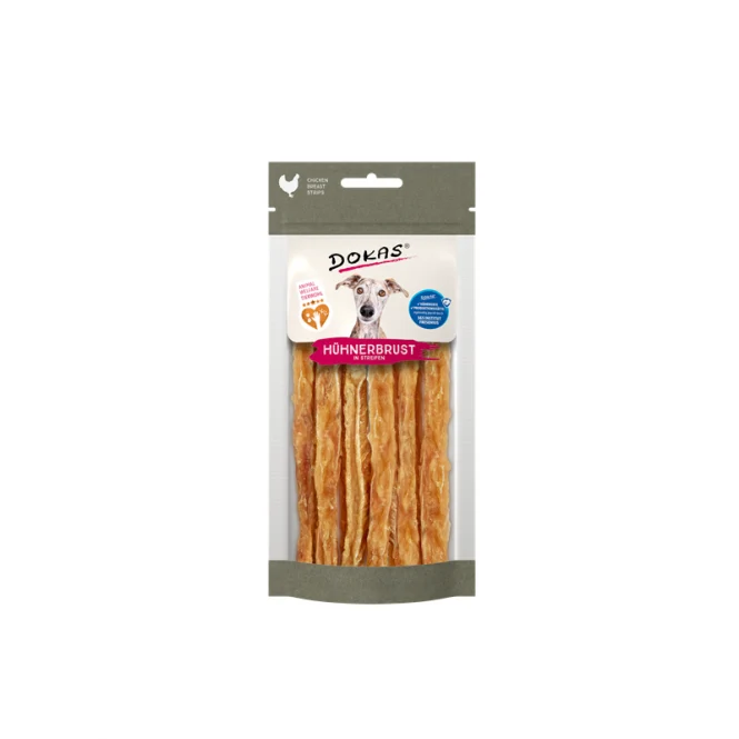 Dokas Dog Snack Hühnerbrust in Streifen 50g