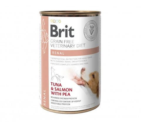 Brit Veterinary Diet Renal Tuna & Salmon with Pea för hundar 400 g