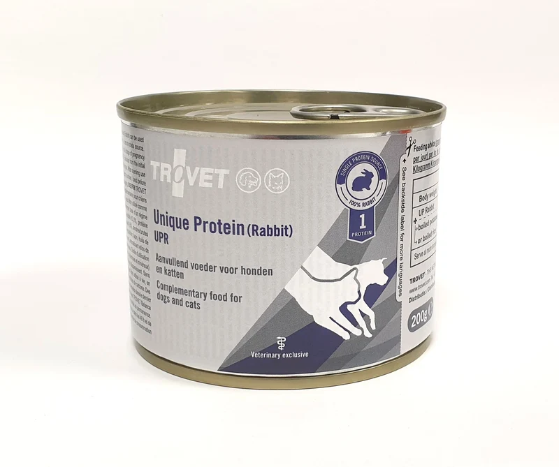 Trovet Unique Protein UPR kanin våtfoder för hund och katt 200 g PROVFÖRPACKNING