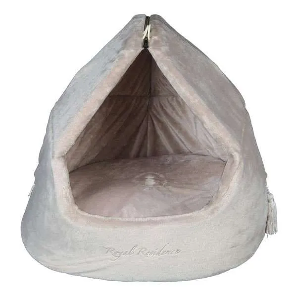 Trixie Hundekönig Kuschelhöhle und Bett - Beige, 50x45x48 cm