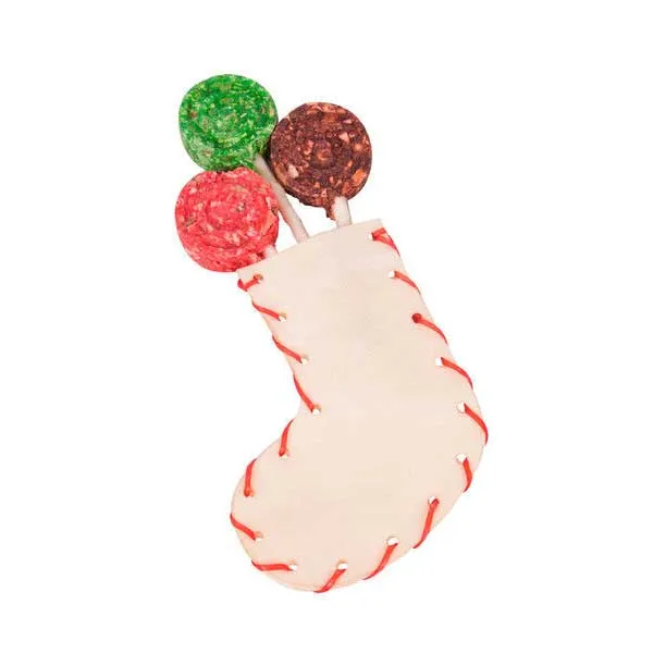Karlie Flamingo Weihnachtssnack Strumpf aus Rinderhaut