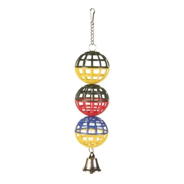 Trixie 3er Gitterball mit Kette und Glocke