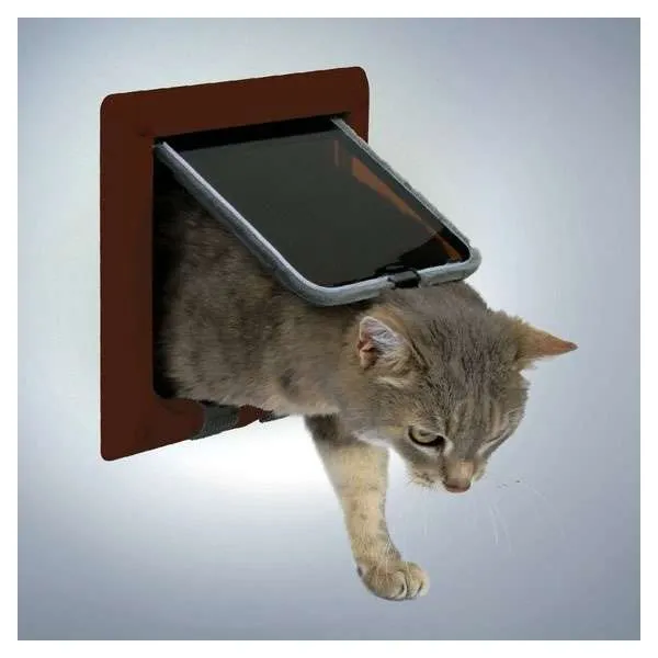 Trixie Katzentür FreeCat de Luxe 4-Wege - Braun