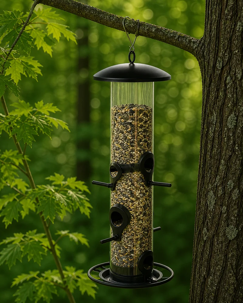 CARE-Bird Foderautomat till frö XL 36cm - Svart
