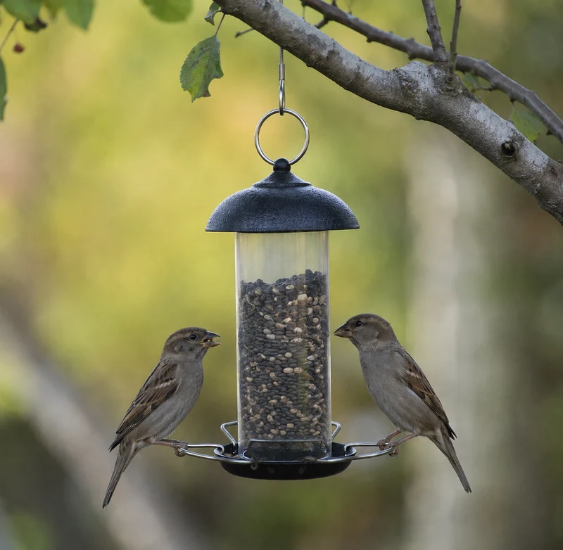 CARE-Bird Foderautomat till frö Mini 19,5cm - Svart