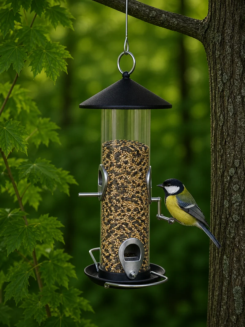 CARE-Bird Foderautomat till frö - Svart