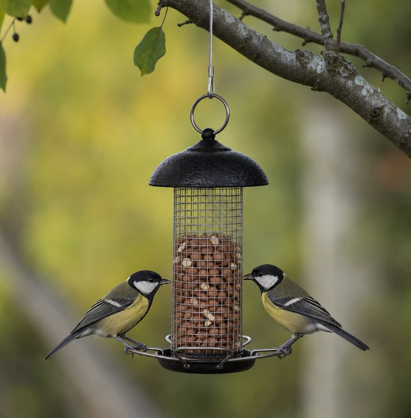 CARE-Bird Foderautomat till nötter Mini 19,5cm - Svart