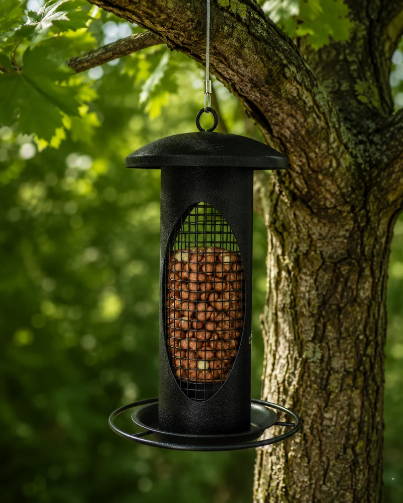 CARE-Bird Foderautomat 'De Luxe' till nötter 27cm - Svart