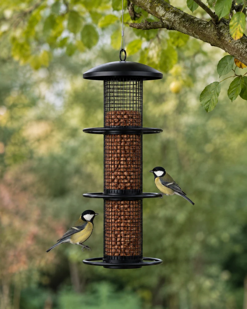 CARE-Bird Foderautomat till Nötter XL 36cm - Svart