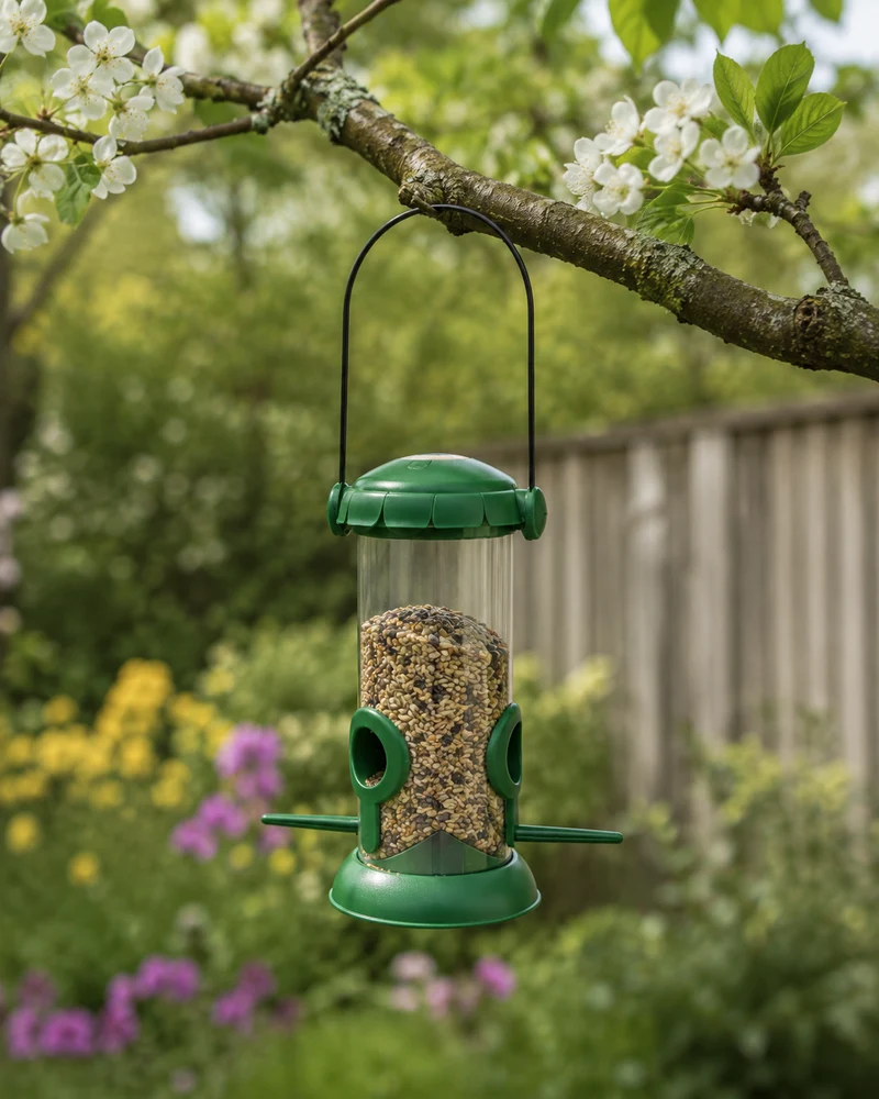 Gardman 'Flip Top' Foderautomat till frö 20cm - Grön
