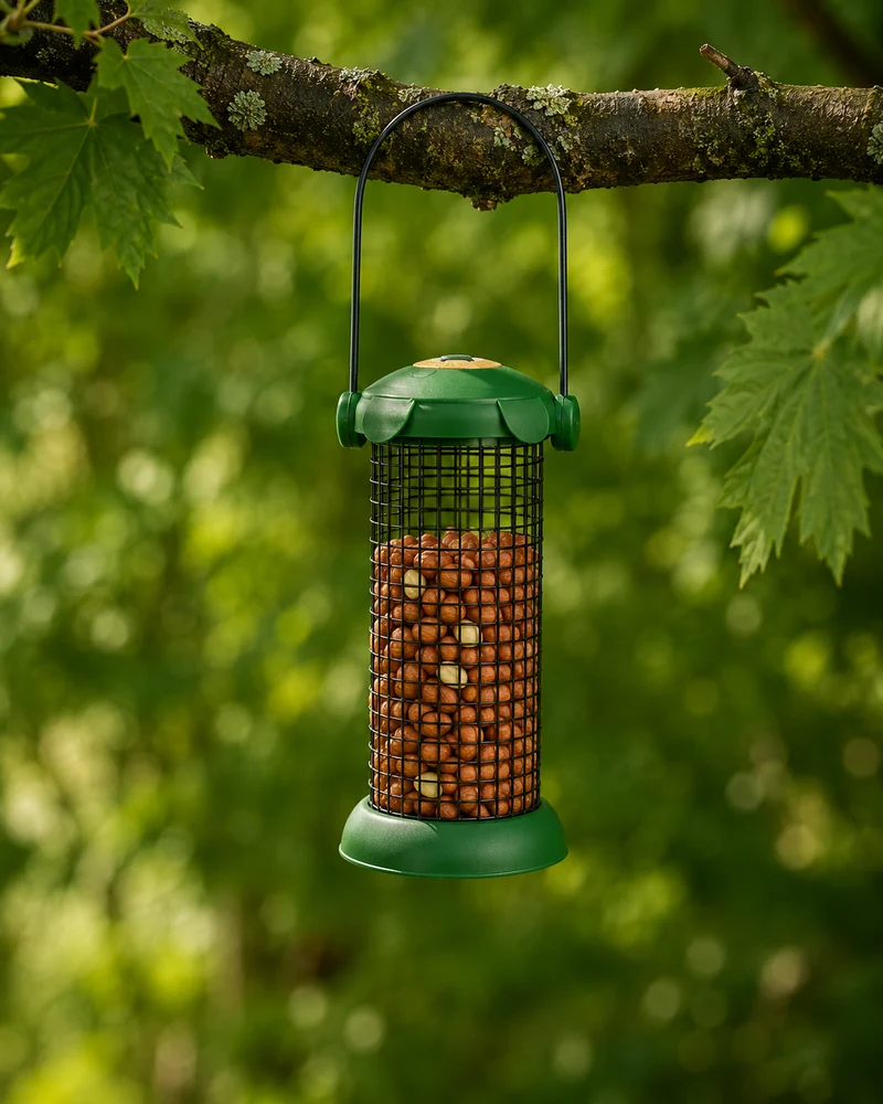 Gardman 'Flip Top' Foderautomat till nötter 20cm - Grön