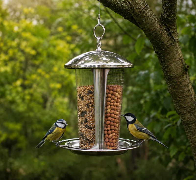 CARE-Bird Foderautomat 'Dual' - Silver