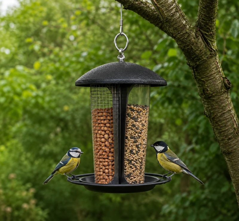 CARE-Bird Foderautomat 'Dual' - Svart