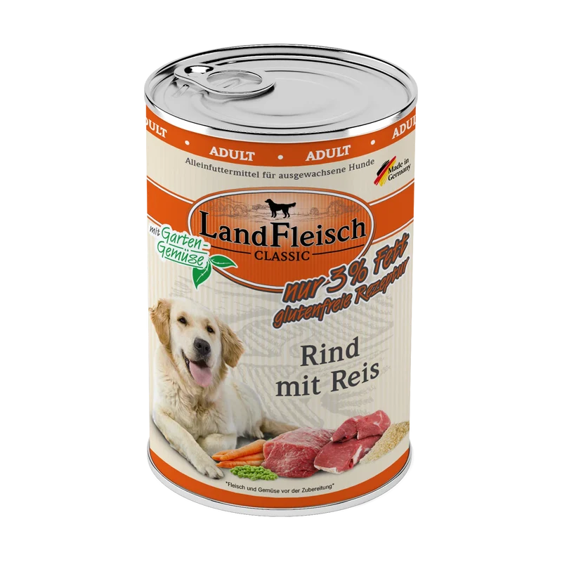 Landfleisch Dog Adult Rind mit Reis
