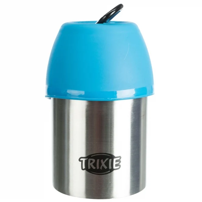 Trixie Edelstahl-Flasche mit Trinknapf