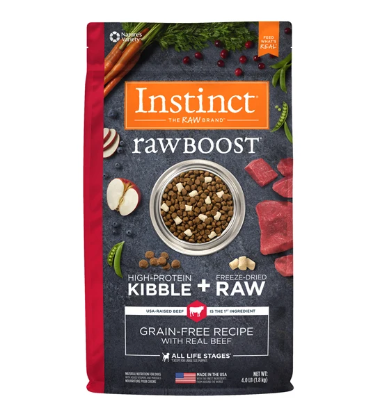 Instinct Raw Boost Grain Free Kibble Real Beef Dry Dog Food