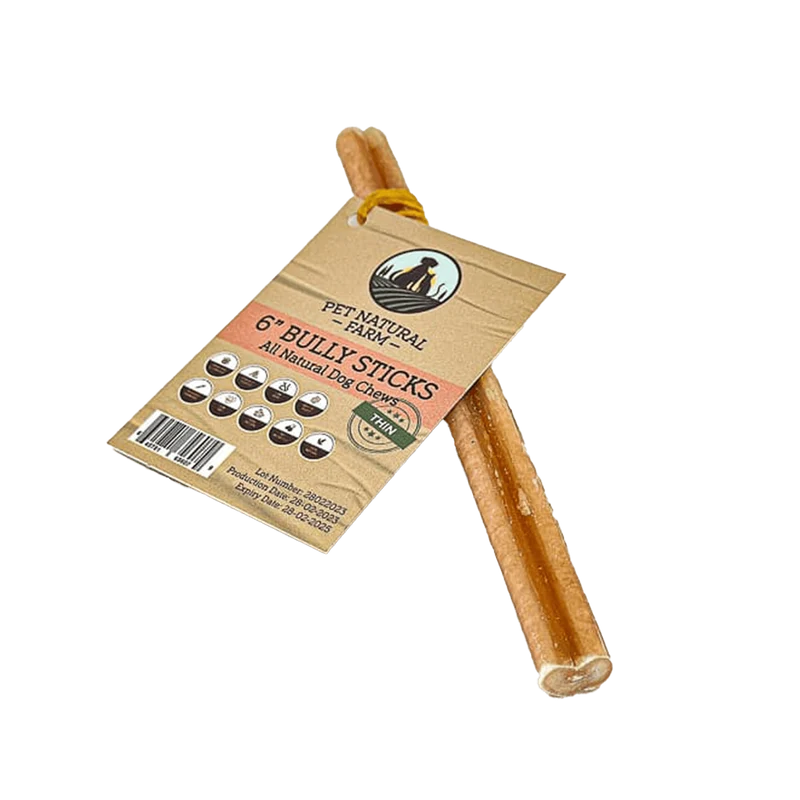 Pet Natural Farm 6" Bully Stick Dog Treats