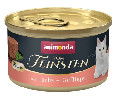 Animonda vom Feinsten Cat Adult mus łosoś + drób - jedwabista konsystencja dla wybrednych kotów